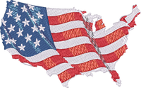 Us Flag10 — embroidery design preview