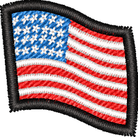 Us Flag18 — embroidery design preview