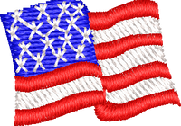 Us Flag20 — embroidery design preview