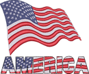 Us Flag America embroidery design preview