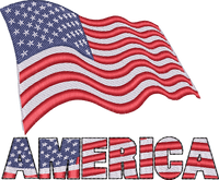 Us Flag America embroidery design preview