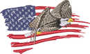 Us Flag Eagle embroidery design preview