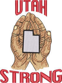 UTAH STRONG — embroidery design preview