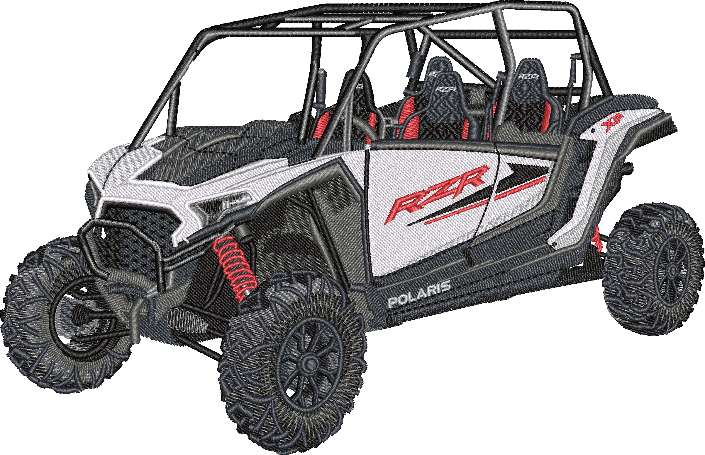Utv Polaris 4 Seater Rzr — embroidery design preview