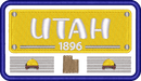 Ut State Plate — embroidery design preview