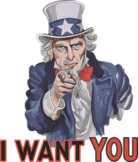 Uncle Sam — embroidery design preview
