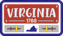Va State Plate — embroidery design preview