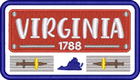 Va State Plate — embroidery design preview