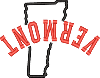 Vermont State Upside Down — embroidery design preview