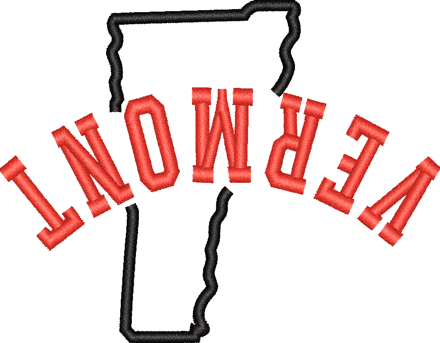 Vermont State Upside Down