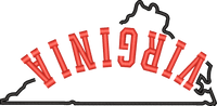 Virginia State Upside Down — embroidery design preview