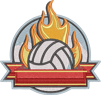 VOLLEYBALL BANNER — embroidery design preview