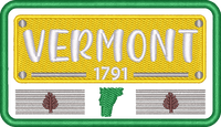 Vt State Plate — embroidery design preview