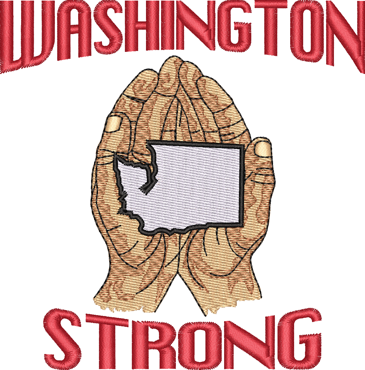 WASHINGTON STRONG — embroidery design preview