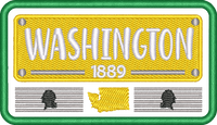 Wa State Plate — embroidery design preview