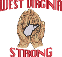 WEST VIRGINIA STRONG — embroidery design preview