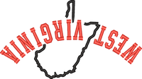 West Virginia State Upside Down — embroidery design preview