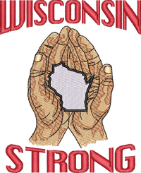 WISCONSIN STRONG — embroidery design preview