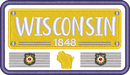 Wi State Plate — embroidery design preview