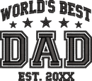 WORLDS BEST DAD — embroidery design preview