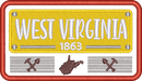 Wv State Plate — embroidery design preview