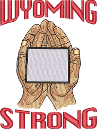WYOMING STRONG — embroidery design preview