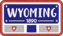 Wy State Plate — embroidery design preview