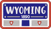 Wy State Plate — embroidery design preview
