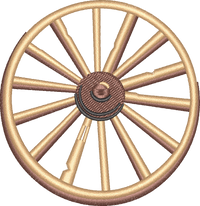 Wagon Wheel — embroidery design preview