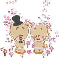 Wedding Bears — embroidery design preview