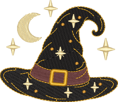 Witch Hat Stars Moon