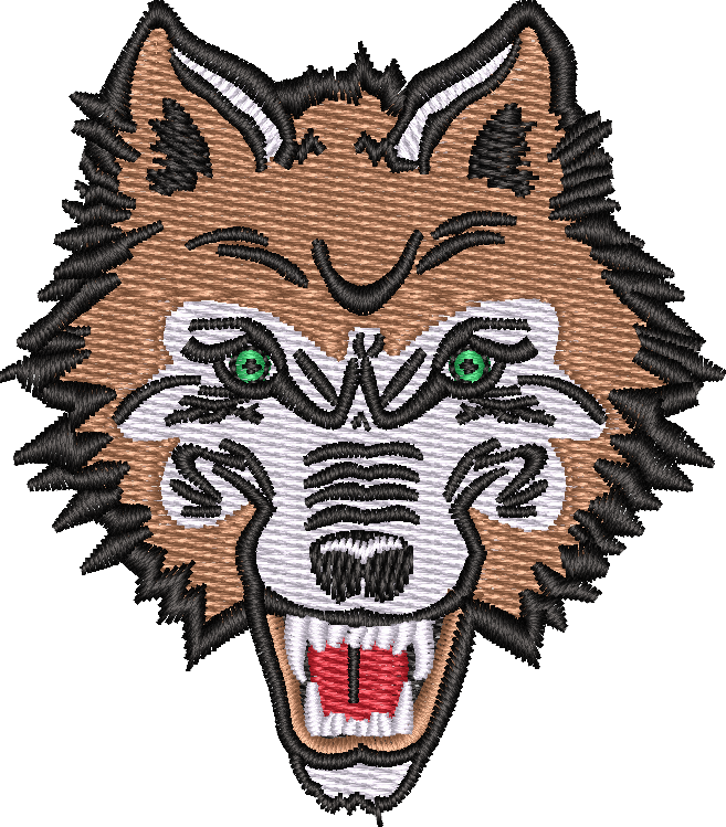 Wolve — embroidery design preview