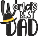 Worlds Best Dad3 — embroidery design preview