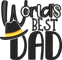 Worlds Best Dad3 — embroidery design preview