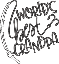 Worlds Best Grandpa — embroidery design preview