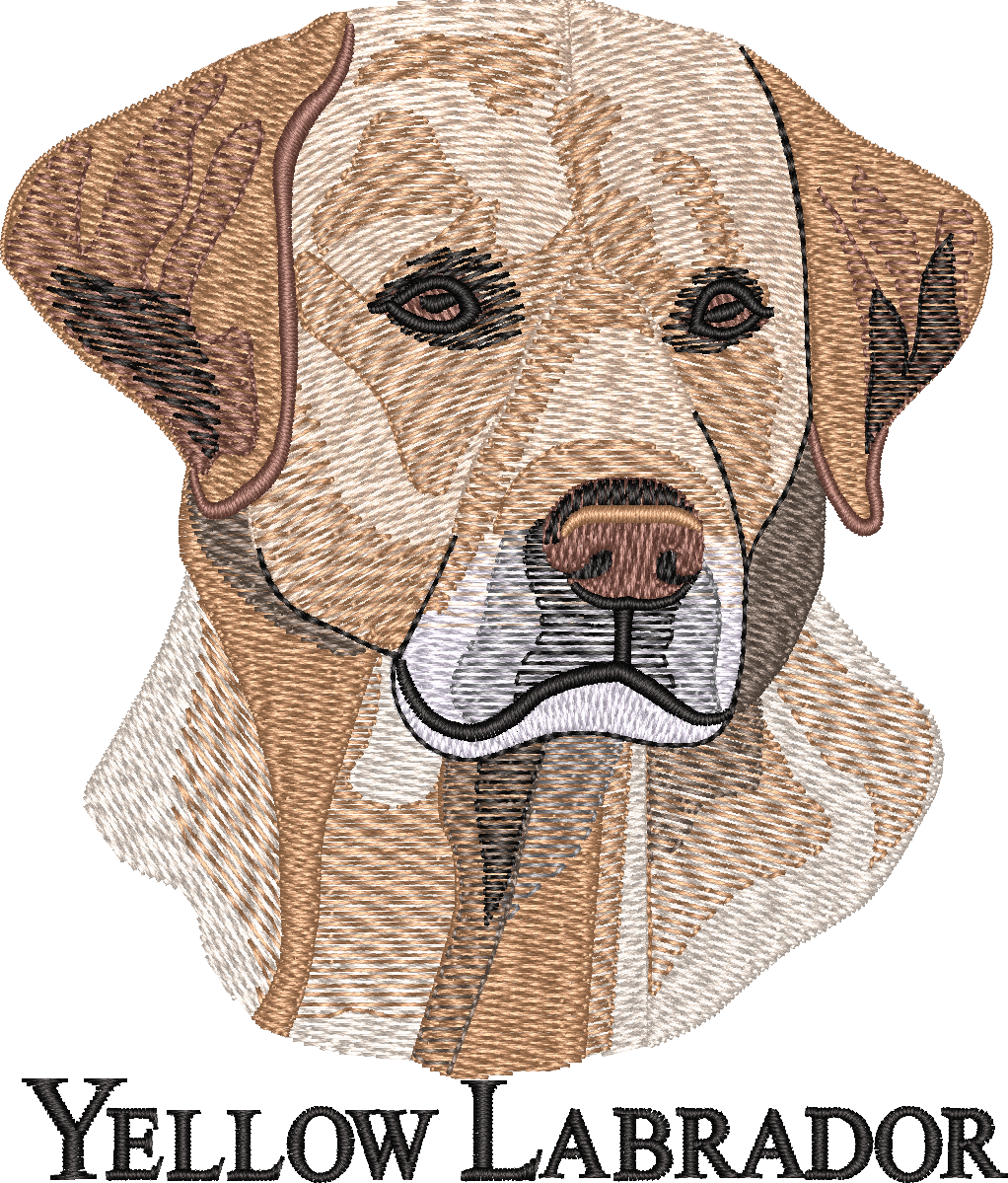 YELLOW LABRADOR — embroidery design preview
