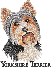YORKSHIRE TERRIER — embroidery design preview