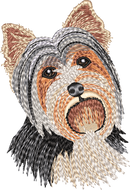 Yorkshire Terrier No Let — embroidery design preview