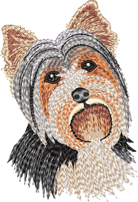 Yorkshire Terrier No Let — embroidery design preview