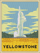Yellowstone Old Faithful embroidery design preview