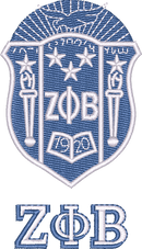 Zeta Phi Beta — embroidery design preview