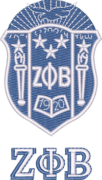 Zeta Phi Beta — embroidery design preview