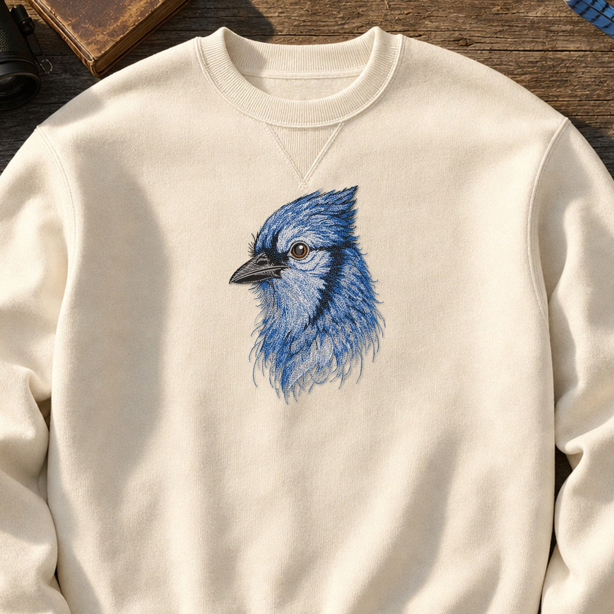 BlueJay Bird Head Threads