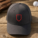 Cap Appl Patch 7 embroidery design stitched on a charcoal heather structured six-panel baseball cap
