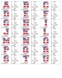 Flag Font 1 alphabet chart - page 1