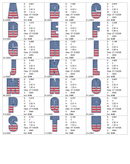 Flag Font 2 alphabet chart - page 1