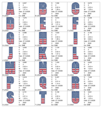 Flag Font 2 alphabet chart - page 1