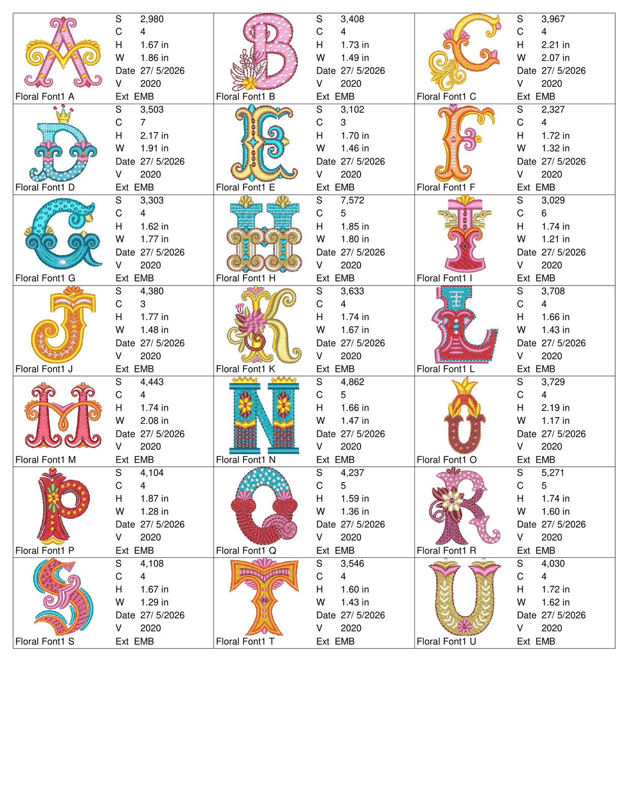 Floral Font 1