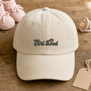 Girl Dad Hat embroidery design stitched on a sand cotton-twill unstructured dad hat