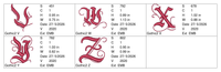 Gothic Font 2 alphabet chart - page 2